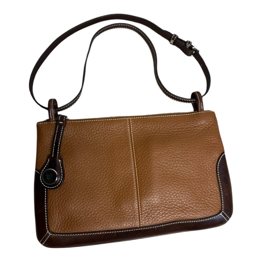 Dooney and Bourke Vintage All Weather Brown Envelope Slim Shoulder Bag